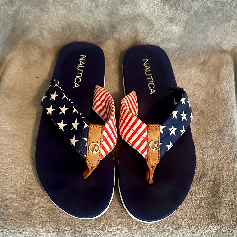 Nautica Stars and Stripes Flip Flops